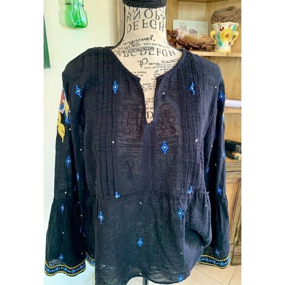 Roller Rabbit Navy Embroidered Tunic - Picture 8 of 9